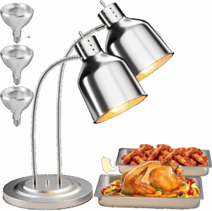 PYY Food Heat Lamp - Commercial Food Warmer, 2-Head Food Warming